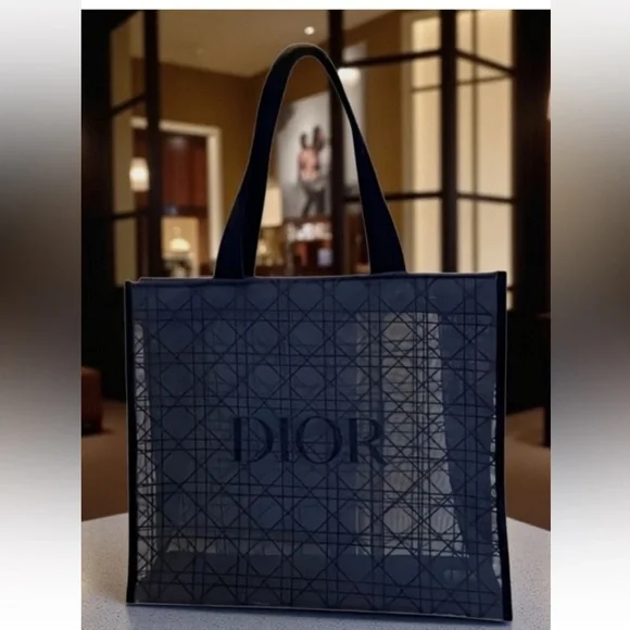Dior limited edition Black mesh Tote Bag new - Picture 1 of 9